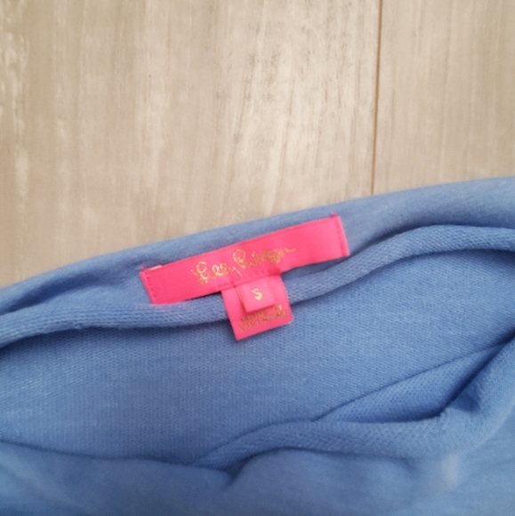 NWOT Lilly Pulitzer Sheera Off the Shoulder Blue Top (small) - Picture 5 of 8